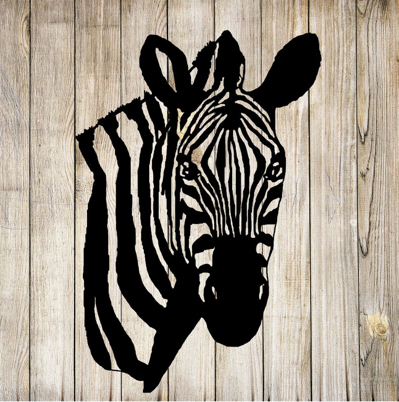 Zebra Face SVG file for Cricut Cutting Silhouette & Clip Art | Etsy
