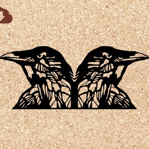 Celtic Ravens Huginn & Muninn | Old Norse Mythology Odin God | SVG Cricut  Decal, JPG PNG Image File Silhouette