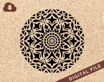 Mosaic Tile SVG Stencil Digital Download; PNG and JPG Clipart Vector; for Crafts Home Decor Projects Floors Walls Ceilings; Single Overlay