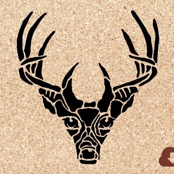 Deer Head Stencil - Etsy Australia