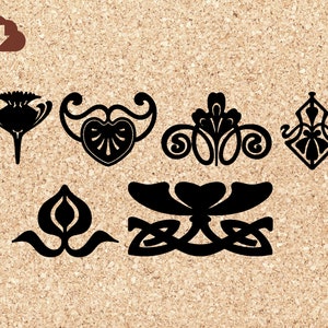 Art Nouveau SVG File Typographic Ornament Digital Download  Use for Paper, Vinyl, Decals, TShirts Personal and Commercial Use
