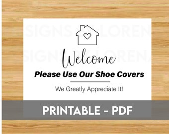 Open House Shoe Covers Sign, Realtor Sign, Open House Sign, Shoe Covers Only, Open House Sign, Tent Sign, Real Estate Items, Offer Sign