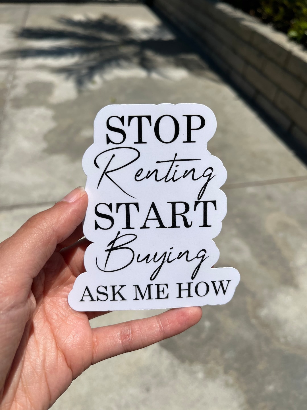 Stop Renting Sticker Realtor Stickers Stickers for Realtors Etsy