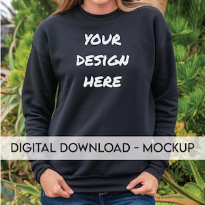 Bella Canvas 3945 Black Mockup, Unisex Drop Shoulder Fleece Mockup, Unisex Sweatshirt, Black Sweater Mockup, Digital Download, Black Mockup