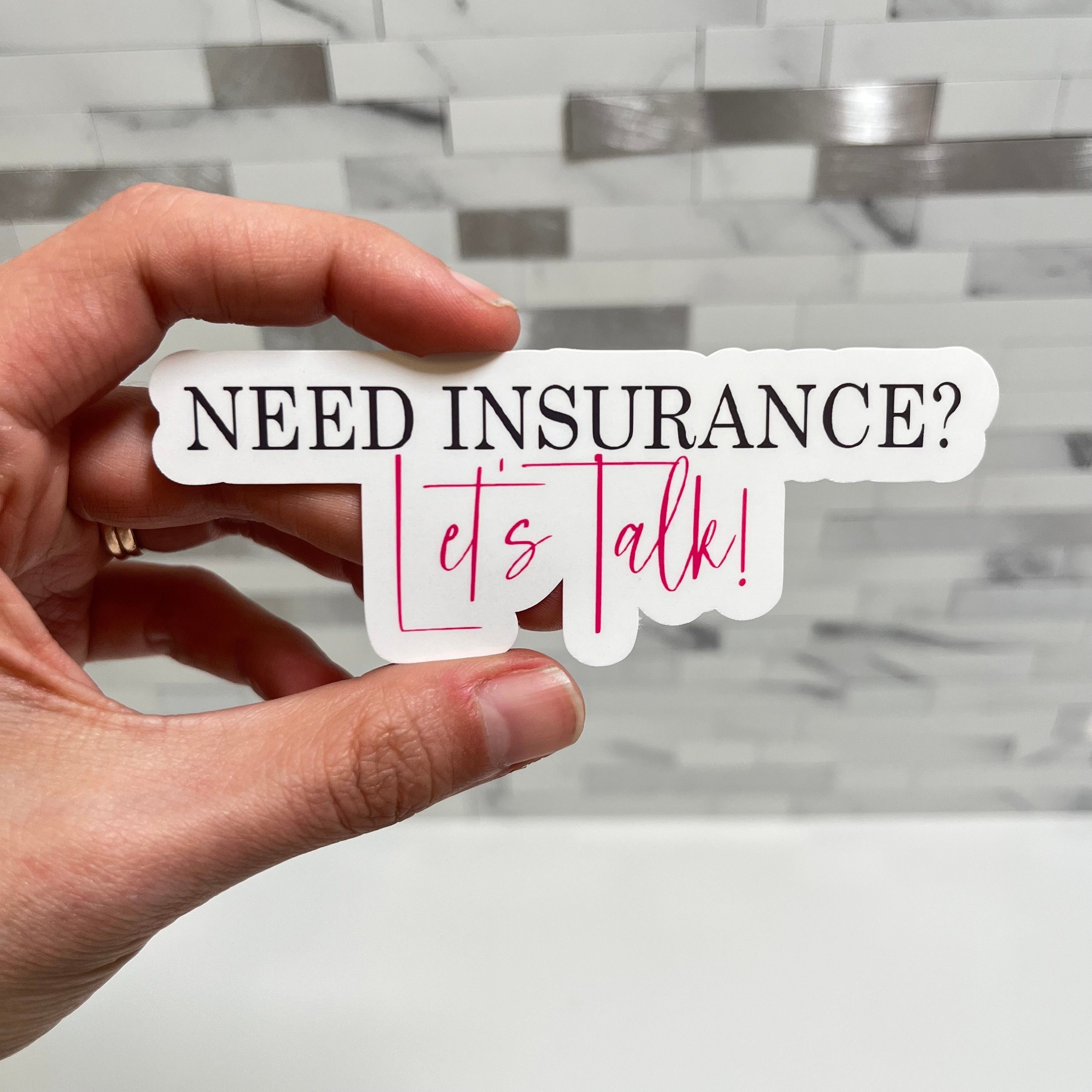 Insurance Agent Stickers: Pink & Black, 4-inch, Set of 7 - Etsy