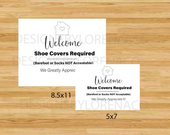 Open House Shoe Covers Sign, Realtor Sign, Open House Sign, Shoe Covers Only, Open House Sign, Real Estate Items, Realtor Printable