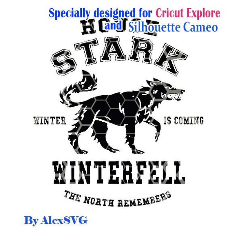 Stark Winterfell Svg Clipart Cut Files Vector Logo Etsy