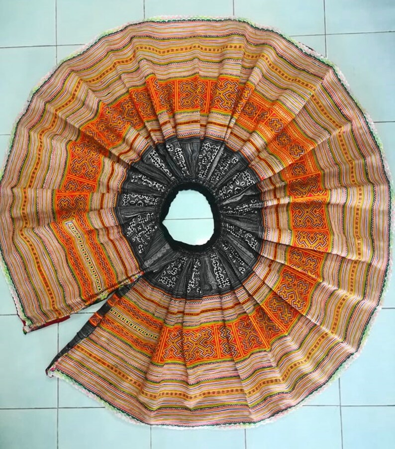 Vintage Hmong Skirt Hand Embroidered Textile Hmong - Etsy