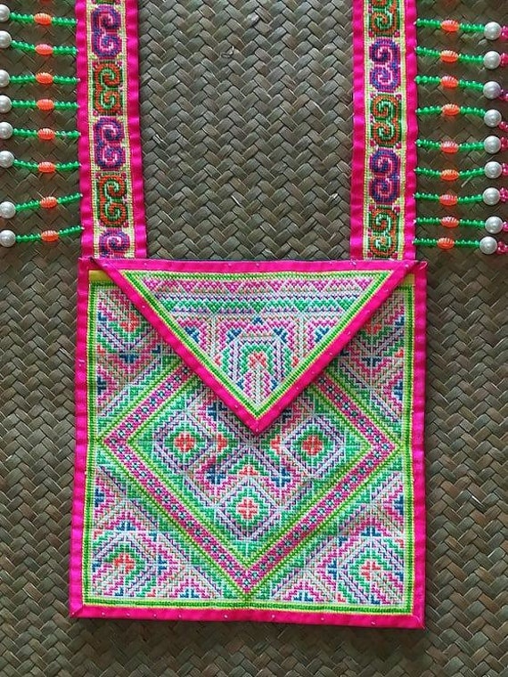 Vintage Textile Hmong Textile Textile Hmong Vintage Textile Tribal Textile Embroidered Vintage Textile