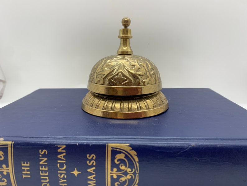 Vintage Brass Counter Bell/ Hotel Desk Bell/ Ring for Service Etsy
