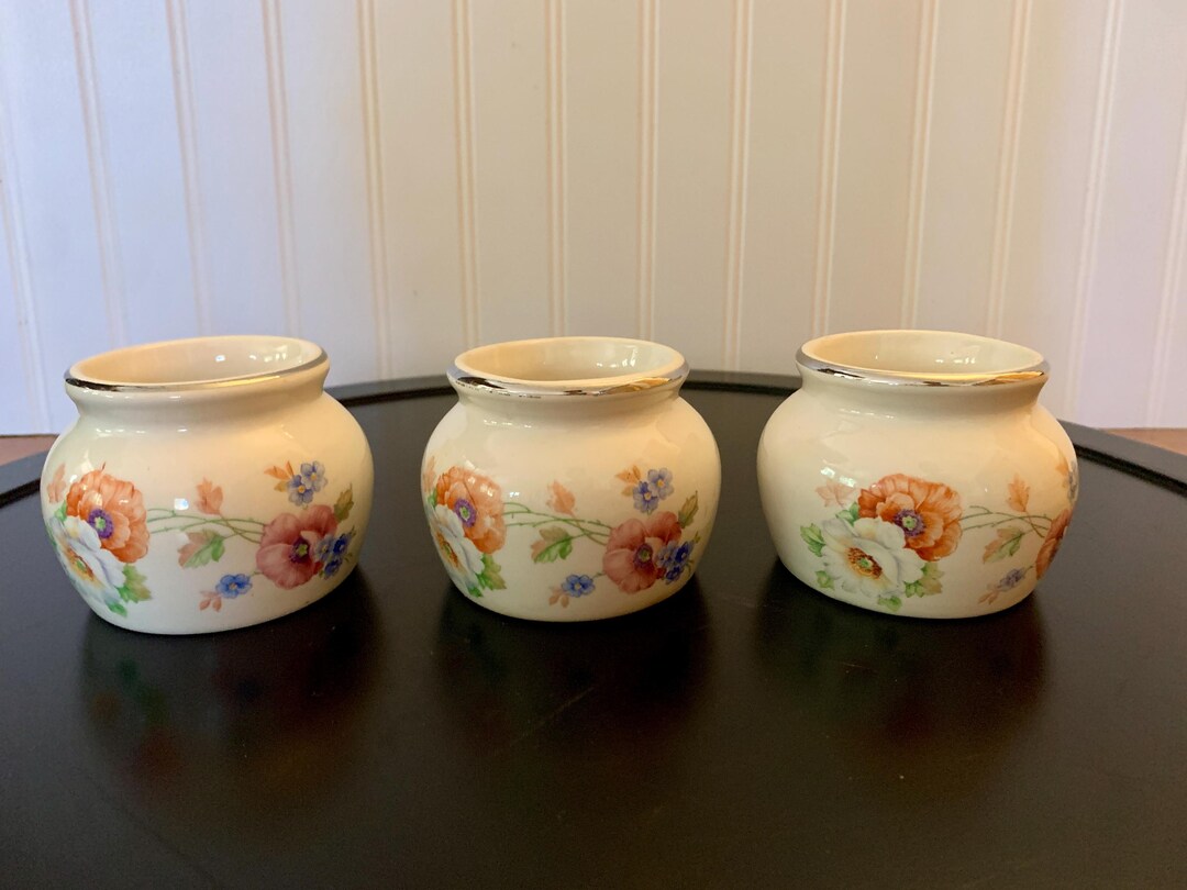 Vintage 30s Bakerite 3 Ramekins Baking Dishes 3.5