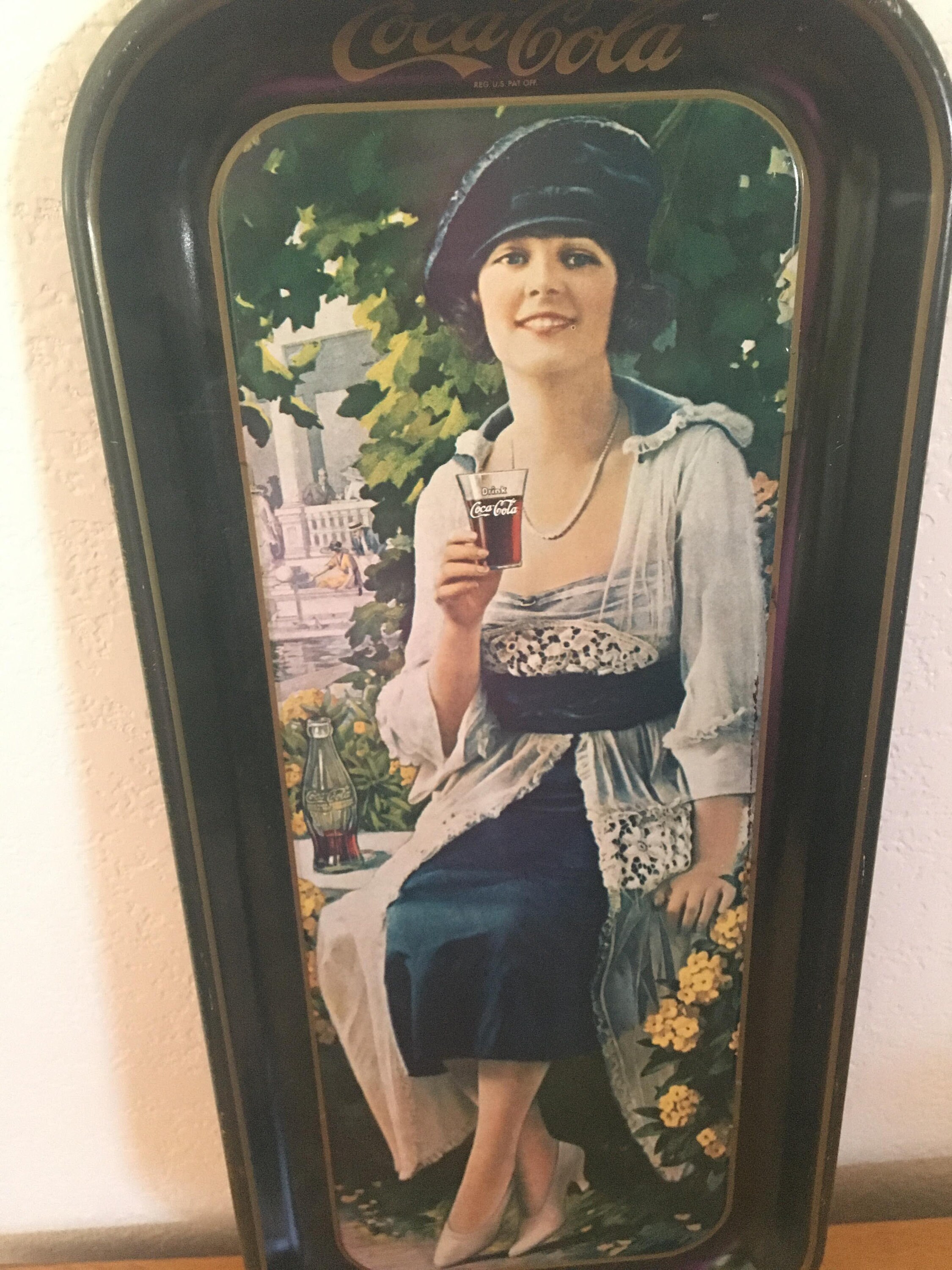 Vintage 1973 Coca-cola Metal Tray, Flapper Girl Advertising - Etsy