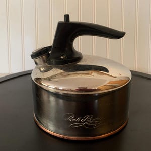 Vintage Paul Revere Copper Bottom Whistling Tea Kettle