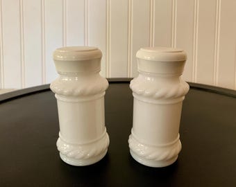 Milk Glass Spice Jars (set of 2)