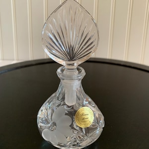 Vintage Princess House Lead Crystal Cut Glass Perfume Scent Bottle Collectible Vanity