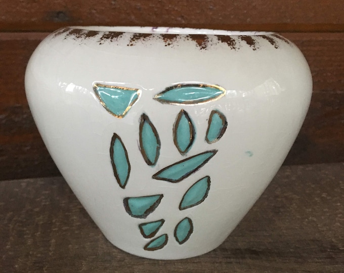 Roselane Pottery, Art Deco Pottery, Roselane Pottery Vase, Mid Century Pottery, 1940's Art Deco