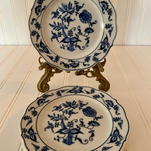 Four 6 3/4&quot; Bread and Butter Plates-Blue Danube Ribbon Backstamp 4 Bread and Butter Plates
