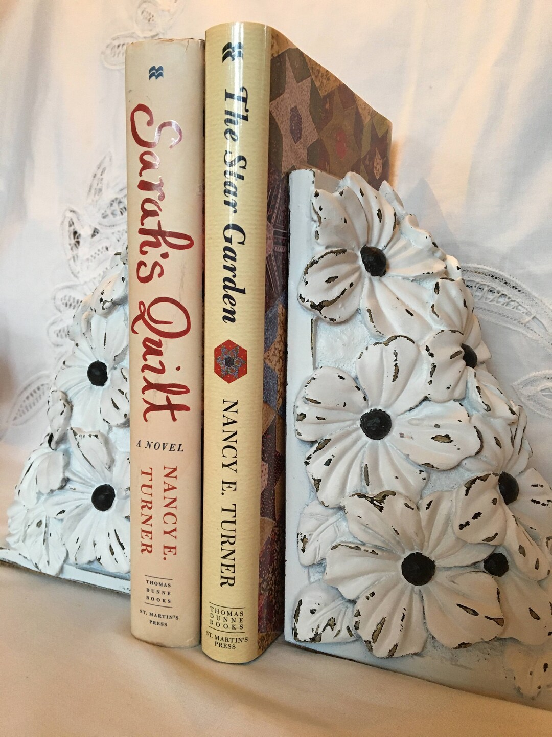 Bookendsshabby Chic Flower Bookendsornate Bookendsfrench Cottage