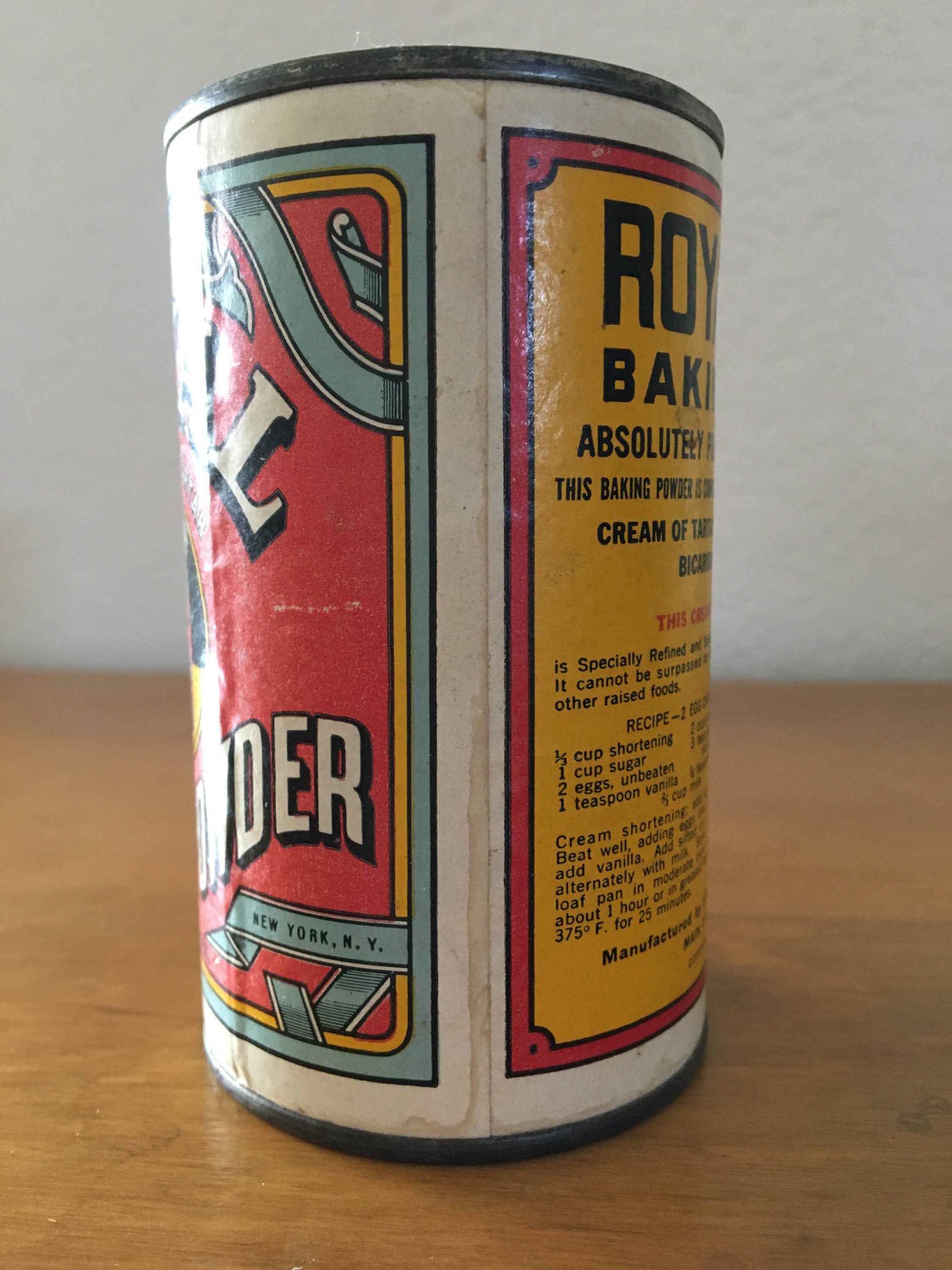 Vintage Pre 1963 Royal Cream of Tartar Baking Powder Tin Etsy