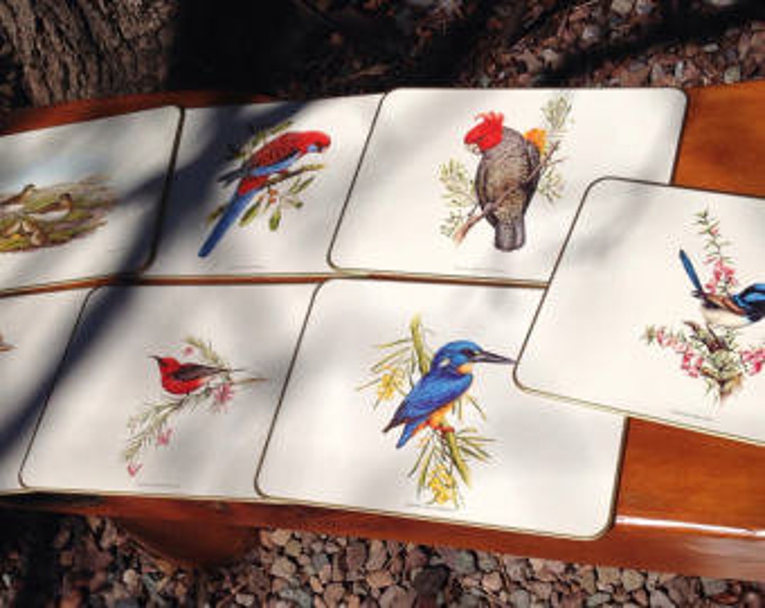 Bird Placematsvintage Placematsvintage Bird Placemats Bird Etsy