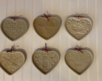 Pampered Chef Heart Cookie Mold – Family Heritage Stoneware, USA