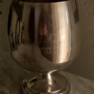 1974 Sheridan Pedestal Goblet Silver Plated Cup Trophy- Tanana Valley Kennel Club First in Group V-Toys- Silver-Plated Trophy Brandy Snifter