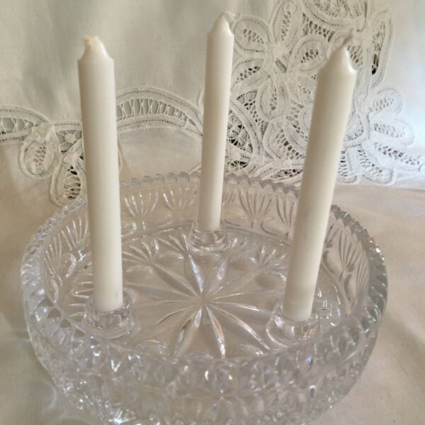 Princess House Crystal Candle Holder Etsy