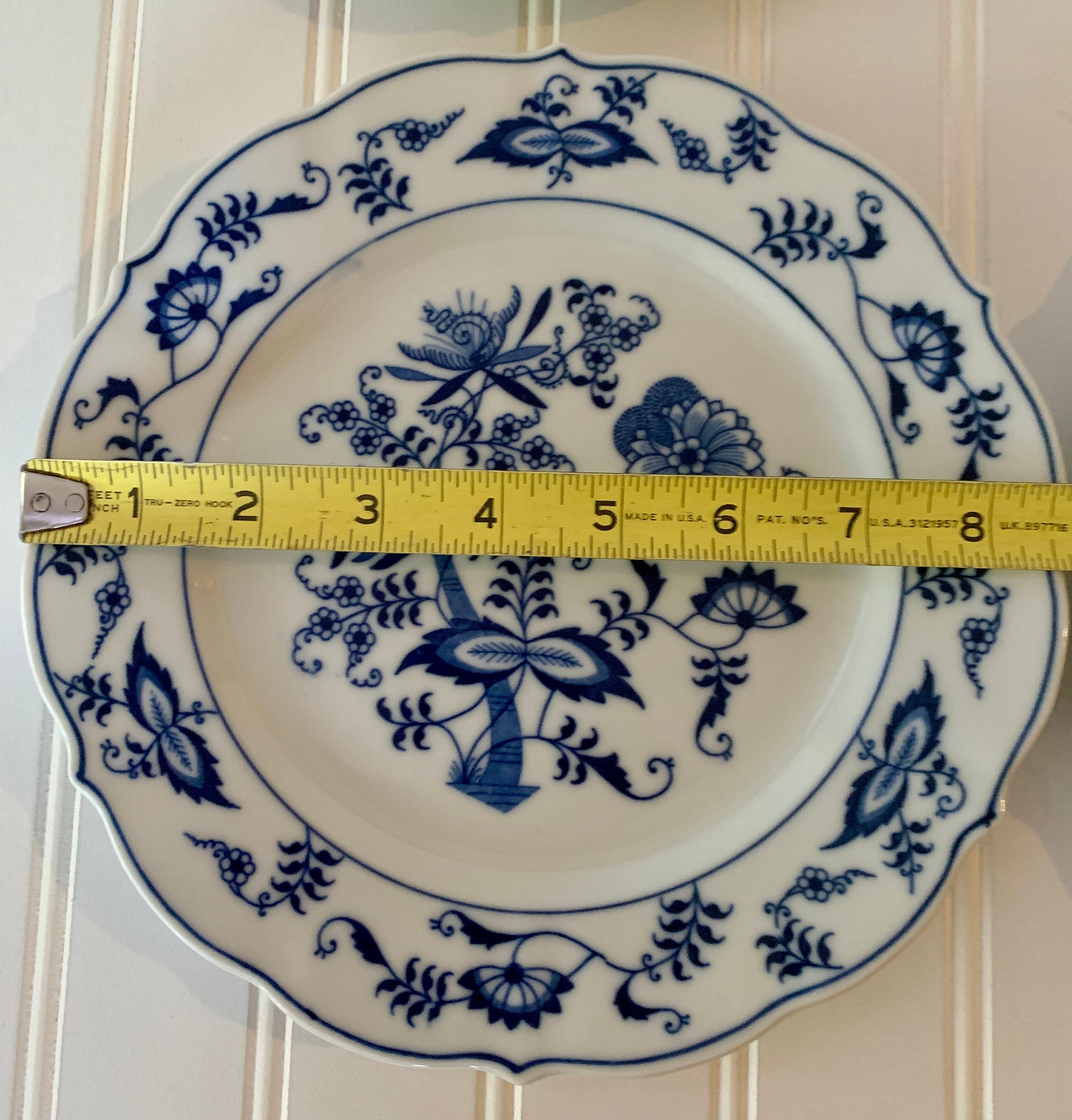 Four 8 1/2" Salad Plates-blue Danube Ribbon Backstamp 4 Salad Plates - Etsy