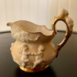 Vintage RARE Bisque Small Creamer / Pitcher made in Germany, Vintage Creamer-Cherub Creamer