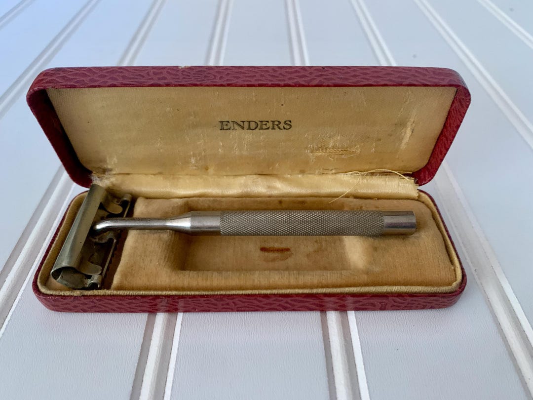 The End Razor Vintage WM Enders Single Edge Razor, Red Case, 1920s Shaver - Etsy