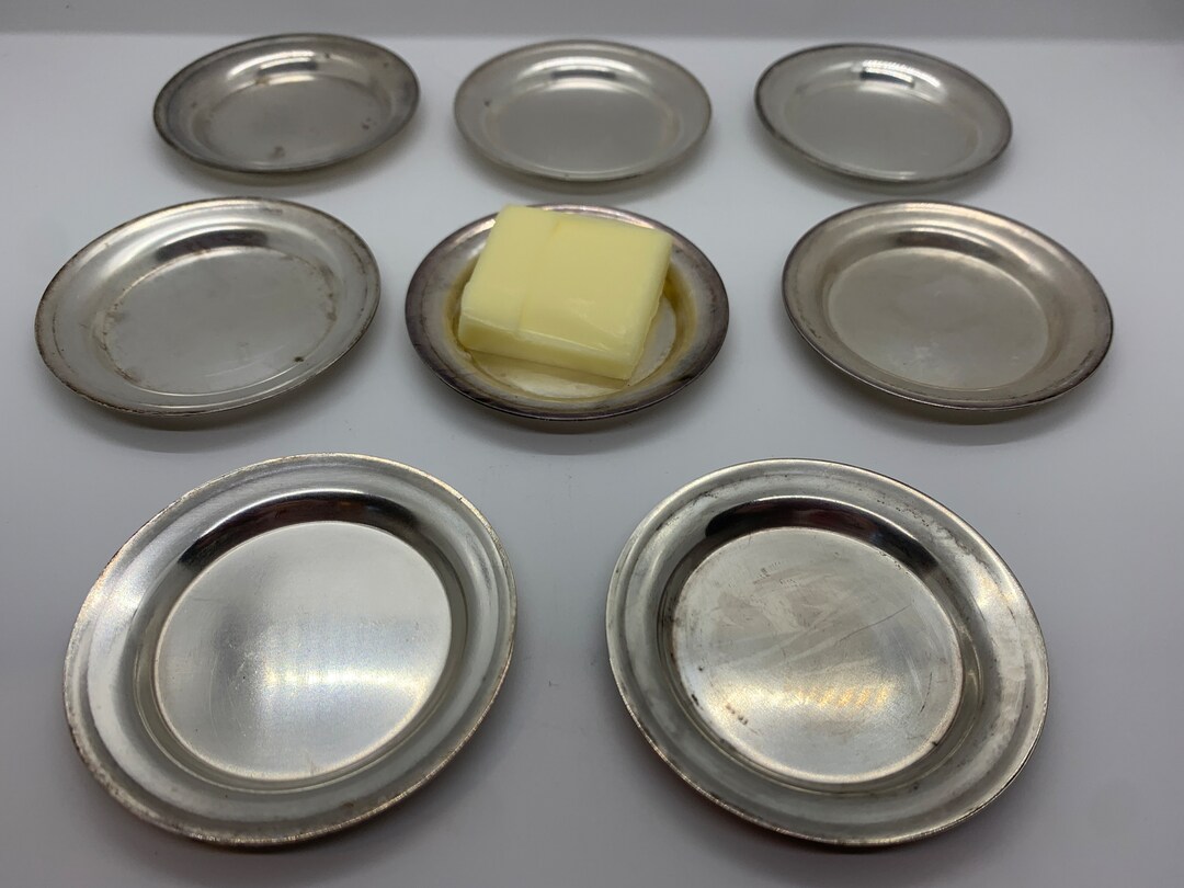 Antique Albert Pick & Co. Silver Plated Nickel Butter Pat or Nut Dish