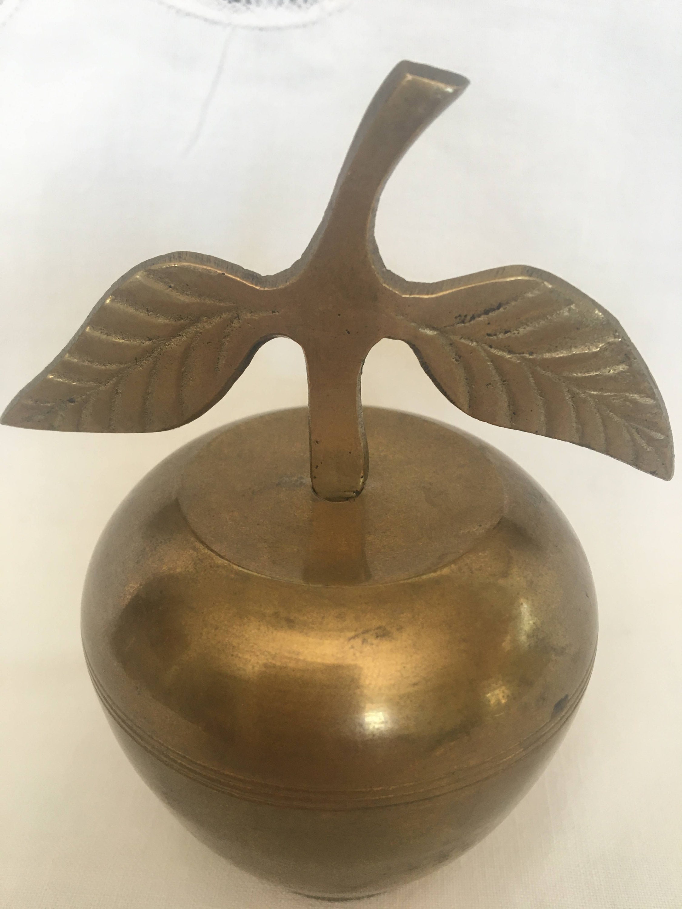 Vintage Brass Apple Bell Brass Fruit Bell Teacher's Etsy