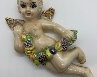 Vintage Ceramic Angel Wall Hanging