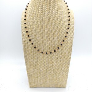stainless steel thread with crystals. QUARTIERI SS19 Choker necklace