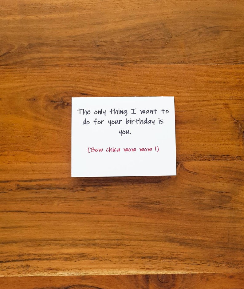 Dirty birthday card funny dirty card for her for husband gentleman thanks for the orgasm girlfriend erotic for him
