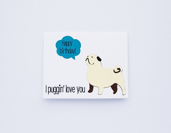 BIRTHDAY CARD WIFE HUSBAND GIRLFRIEND BOYFRIEND I love you as much as the dog