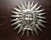 Medusa Head, Stamped Steel, Medusa Head Medallions or Appliques. Medusa Head Metal Embellishments. Free Shipping via USPS