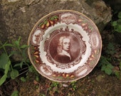 ROYAL WORCESTER Dr. John Wall Commemorative Dinner Plate 11 inch Brown Green. Example ONE