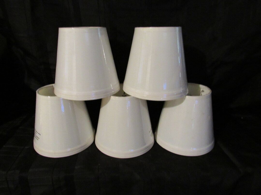 White Lamp Shades. Pottery Barn Pintuck White. Set of 5 Etsy