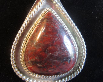 pidgeon blood bloodstone in silver