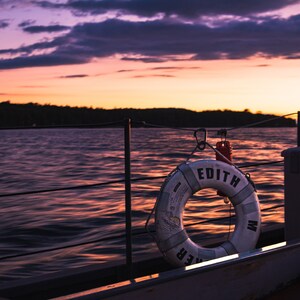 Sunset Aboard the Edith M Becker Sailboat in Sister Bay, Wisconsin, Landscape Photography, Printable Digital Download