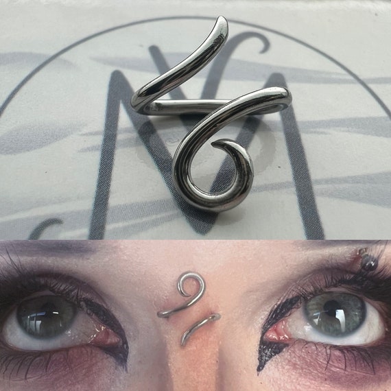 Hypoallergenic Niobium Spiral Bridge Piercing body Jewelry Etsy