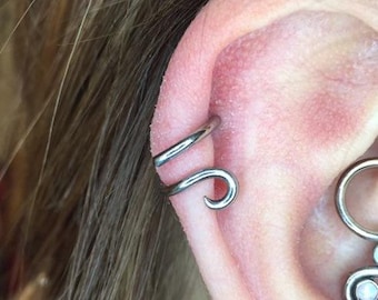 Handmade Hypoallergenic Niobium Spiral Ring / Piercing / Body Jewelry