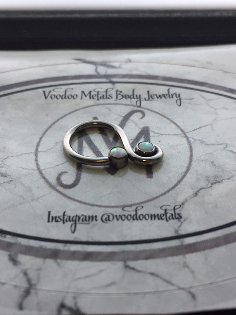 Handmade Hypoallergenic Niobium Opal orb Vallis Daith Ring Etsy