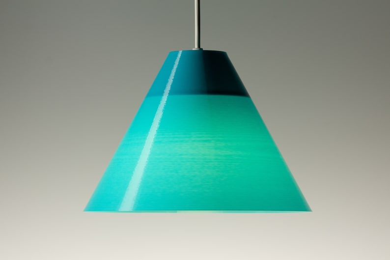 Thingatize Teal Lamp Shade For Pendant Light Etsy