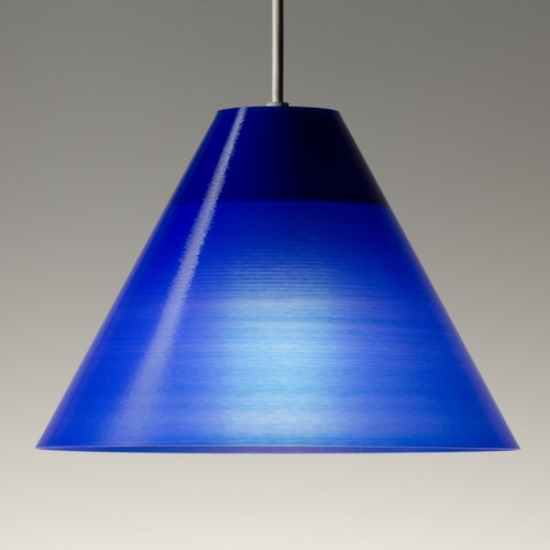 Large Ocean Blue Lamp Shade for Pendant Light 3D Printed by Etsy