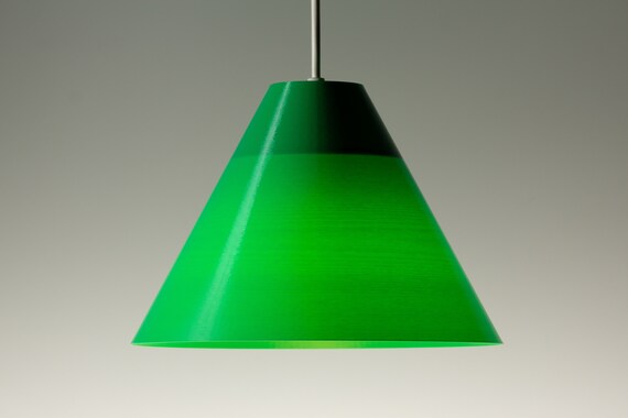 Large Green Lamp Shade For Pendant Light 3d Printed By Etsy