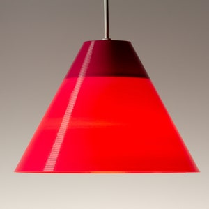 Large Magenta Lamp Shade for Pendant Light - 3D Printed by Thingatize