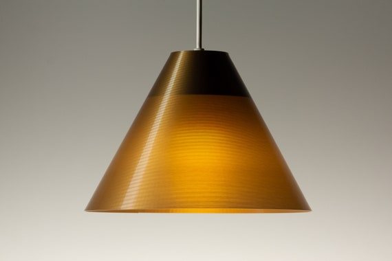 large gold light shade