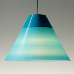 Ocean Blue Lamp Shade 10&quot; - Unique 3D Printed Swag Pendant Light Shade for E26/E27/E12 Bulbs & Pendants, Home Decor Accent, Modern Design